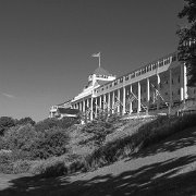 DSCA01337-2 The Grand Hotel is a historic hotel and coastal resort located on Mackinac Island, Michigan, a small island located at the eastern end of the Straits of...