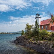 2012-08-30_14-55_10629_WTA_5DM3 Eagle Harbor Light is a lighthouse near Eagle Harbor Township, Michigan on the Keewenaw Peninsula jutting from the Michigan's Upper Peninsula up into Lake...