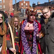2014-03-23_12-19_10143_WTA_5DM3 The Marche du Nain Rouge The founder of Detroit, Antoine de la Mothe Cadillac, met a fortune teller in 1701 who told him his dreams about a red devil were of...