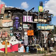 2013-08-13_14-57_29634_WTA_5DM3 Panorama - Original is 14763 x 5202. The Heidelberg Project is an outdoor art project in Detroit, Michigan. It was created in 1986 by artist Tyree Guyton and...