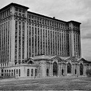 IMG_2010_12_04_7198 - bw 1-2 Michigan Central Station (also known as Michigan Central Depot or MCS), built in mid-1912 through 1913 for the Michigan Central Railroad, was Detroit,...