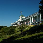 DSCA01337-2-2 The Grand Hotel is a historic hotel and coastal resort located on Mackinac Island, Michigan, a small island located at the eastern end of the Straits of...