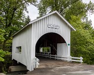 2024-04-30_435544_WTA_R5-Edit 2024 Road Trip - Day 29 The Neal Lane Bridge, a historical wooden covered bridge located in Jackson County, Oregon, is an exemplary representation of early...