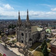 2024-04-07_304950_WTA_Mavic 3 The Cathedral of St. Joseph traces its history to the establishment of St. Michael's Church, Sioux Falls' first Catholic parish. It was founded in 1881 and a...