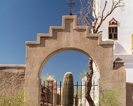 2013-04-13_19-10_20208_WTA_5DM3 A National Historic Landmark, San Xavier Mission was founded as a Catholic mission by Father Eusebio Kino in 1692. Construction of the current church began in...