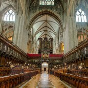 2014_05_24-WTA-5DM3-6573_HDR Gloucester Cathedral, or the Cathedral Church of St Peter and the Holy and Indivisible Trinity, in Gloucester, England, stands in the north of the city near the...