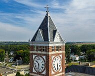 2025-09-14_344025_WTA_Mavic_4_Pro_1x The Hardin County Courthouse in Eldora, Iowa, was completed in 1892 under architect T. Dudley Allen, replacing two earlier wooden courthouses that had served...