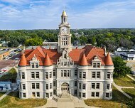 2025-09-15_345092_WTA_Mavic_4_Pro_1x The Dallas County Courthouse in Adel, Iowa, completed in 1902, is an impressive example of Beaux-Arts architecture and has long stood as the centerpiece of the...