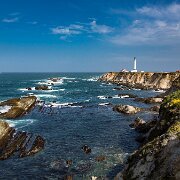 2012-05-17_09-37_00611_WTA_5DM3 Point Arena Light is a lighthouse in Mendocino County, California, United States, two miles (3 km) north of Point Arena, California. It is located approximately...