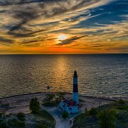 2020-06-06_006990_WTA_Mavic2Pro_HDR The Big Sable Point Light is a lighthouse on the eastern shore of Lake Michigan near Ludington in Mason County, Michigan, at the Ludington State Park. It is an...