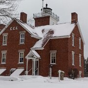 2013-02-07_16-28_14376_WTA_5DM3 Forty Mile Point Light is a lighthouse in Northern Michigan, in Presque Isle County on Hammond Bay on the western shore of Lake Huron in Rogers Township,...
