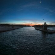 2022-10-21_117578_WTA_Mavic_3 The Holland Harbor Light, known as Big Red, is located in Ottawa County, Michigan at the entrance of a channel connecting Lake Michigan with Lake Macatawa, and...