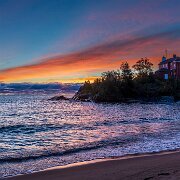 2024-10-16_490489_WTA_R5m2-HDR Fall Colors - Day 4 Munising to Calumet The Marquette Lighthouse, one of the oldest structures on Lake Superior, was first built in 1853 to guide ships into...