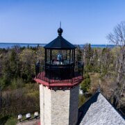 2016-05-19_00333_WTA_Phantom4 McGulpin Point Light was constructed as a navigational aid through the Straits of Mackinac. The light began operation in 1869, making it one of the oldest...