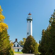 2013-10-10_16-04_36698_WTA_5DM3 The New Presque Isle Light was built in 1870, at Presque Isle, Michigan, east of Grand Lake (Presque Isle, Michigan), and sits on the namesake peninsula. It is...
