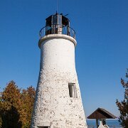 2011-10-09_15-42_15472_WTA_5DM2 The Old Presque Isle Light was the first lighthouse in the Presque Isle, Michigan area, built in 1840, supported physically by two-thirds stone and one-third...