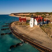 2017-04-21_05918_WTA_Phan4Pro Point Betsie Light is located on the northeast shore of Lake Michigan — at the southern entrance to the Manitou Passage — north of Frankfort in Benzie County in...
