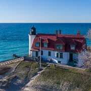 2017-04-21_05852_WTA_Phan4Pro Point Betsie Light is located on the northeast shore of Lake Michigan — at the southern entrance to the Manitou Passage — north of Frankfort in Benzie County in...