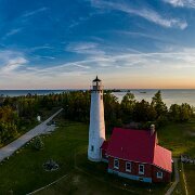 2020-06-19_008641_WTA_Mavic2Pro - pano - 9 images - 10177x7126_0000 Tawas Point Sunset