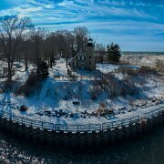2023-02-18_154714_WTA_Mavic_3_Pano_8 Images_10304x5386_0000 The White River Light Station is a historic lighthouse located in the White River Township of Michigan, USA. It was first built in 1875 to guide ships safely...