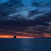 2020-05-31_007079_WTA_5DM4 Grand Haven, Michigan - Sunset Grand Haven South Pierhead Entrance Light is the outer light of two lighthouses on the south pier of Grand Haven, Michigan where...