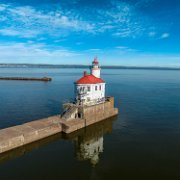 2022-09-29_055851_WTA_Mavic 3 Superior Entry Lighthouse is located in Superior in Wisconsin’s Douglas County. It is found at the end of the 10 mile (16km) long freshwater sandbar – Wisconsin...