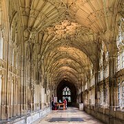 2014_05_24-WTA-5DM3-6241-2 Gloucester Cathedral, or the Cathedral Church of St Peter and the Holy and Indivisible Trinity, in Gloucester, England, stands in the north of the city near the...
