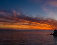 2020-05-31_006223_WTA_Mavic2Pro Grand Haven, Michigan - Sunset Grand Haven South Pierhead Entrance Light is the outer light of two lighthouses on the south pier of Grand Haven, Michigan where...