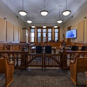 2025-09-12_339459_WTA_R5m2-HDR The Clinton County Courthouse in Clinton, Iowa, completed in 1897, is an imposing example of Richardsonian Romanesque architecture, designed by architect G.S....