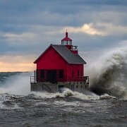 2016-11-19_009604_WTA_5DM4 Grand Haven South Pierhead Inner Light is the inner light of two lighthouses on the south pier of Grand Haven, Michigan where the Grand River enters Lake...