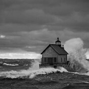 2016-11-19_009843_WTA_5DM4 Grand Haven South Pierhead Inner Light is the inner light of two lighthouses on the south pier of Grand Haven, Michigan where the Grand River enters Lake...