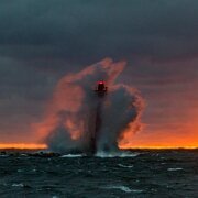 2016-11-19_011586_WTA_5DM4-Edit-2 The Muskegon Breakwater Light or South Breakwater Light is a light located on the end of the south arm of the Muskegon breakwater surrounding the mouth of the...