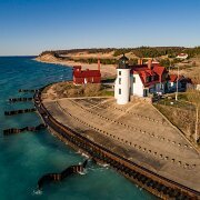 2017-04-21_05918_WTA_Phan4Pro Point Betsie Light is located on the northeast shore of Lake Michigan — at the southern entrance to the Manitou Passage — north of Frankfort in Benzie County in...