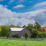 2014-10-11_57204_WTA_5DM3 - pano - 30 images Michigan - Fall Colors and Barn - Panorama - Original is 14016 x 5831