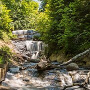 2012-07-01_15-31_04779_WTA_5DM3 Sable Falls is a waterfall located on Sable Creek in the eastern-most portion of the Pictured Rocks National Lakeshore in Alger County, Michigan. The falls...