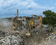 2026-08-14_319476_WTA_Mavic_4-Pano Cooley High School was built in 1928 on Detroit's northwest side at 15055 Hubbell Avenue, designed by the architectural firm Donaldson & Meier at a cost of...