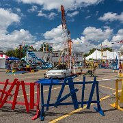 2012-07-28_11-43_07114_WTA_5DM3 Life size working verion of the Mouse Trap from the Mouse Trap Game. Photo taken at Makers Faire . It is the Midwest's largest do-it-yourself festival and also...