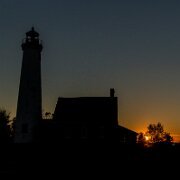 2013-10-09_18-51_36105_WTA_5DM3 Tawas Point Light is located in the Tawas Point State Park off Tawas Bay in Lake Huron in Baldwin Township in Northern Michigan.