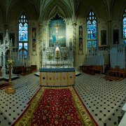 2023-05-12_196434_WTA_R5-Pano The Basilica of St. Mary in Natchez, Mississippi is a stunning example of Gothic Revival architecture. Its design was influenced by the French Renaissance style...