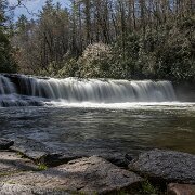 2022-04-06_073381_WTA_R5 Hooker Falls is a 14-foot (3 m) waterfall located in the DuPont State Forest, southeast of Brevard, North Carolina.